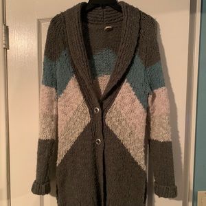 Free People Askew Chevron Cardigan